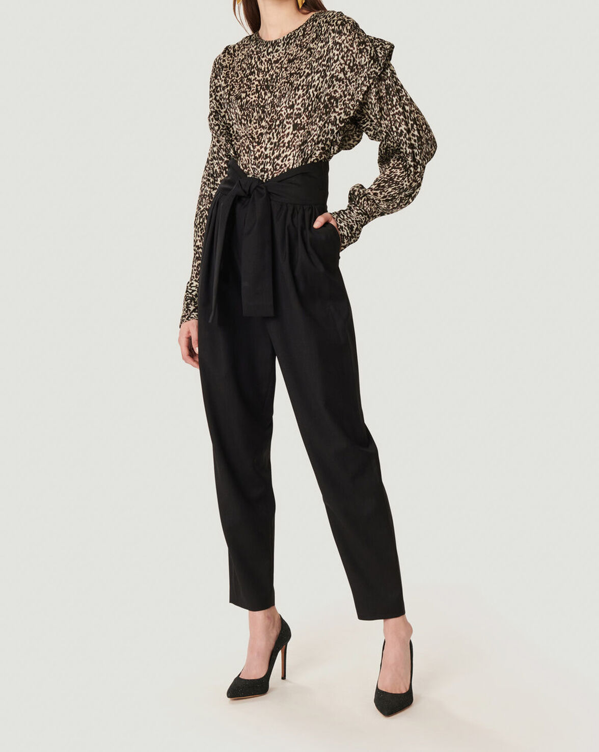 BEYER PLEATED PAPERBAG PANTS image number null